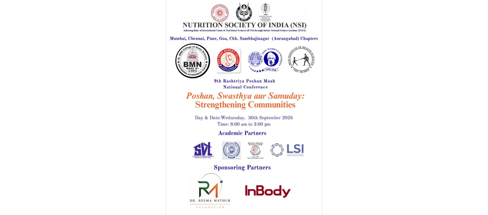 9th Rashtriya Poshan Maah National Conference